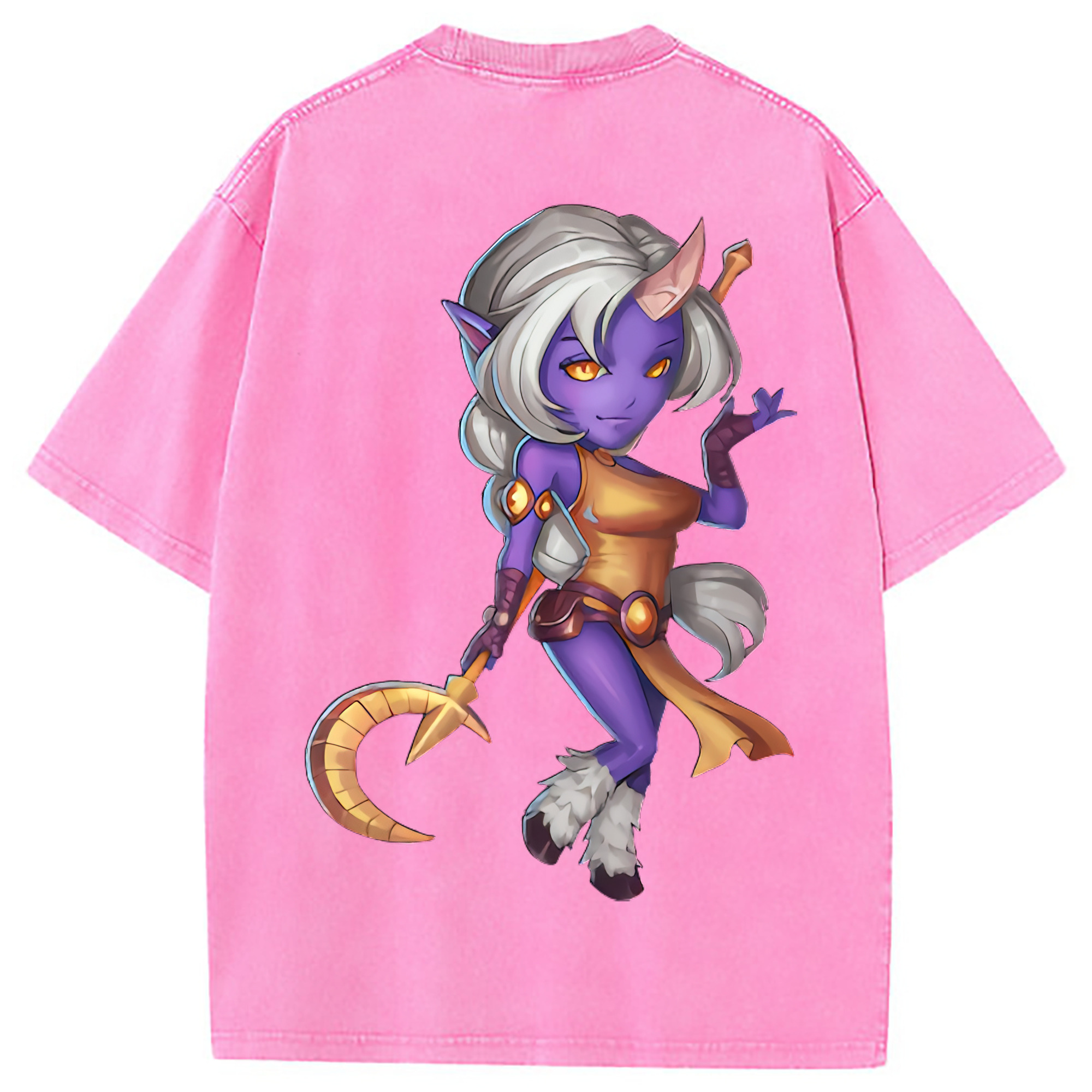 （画像用） リーグ・オブ・レジェンド League of Legends LOL 綿100% ヴィンテージ風 半袖Tシャツ（背面プリント）
